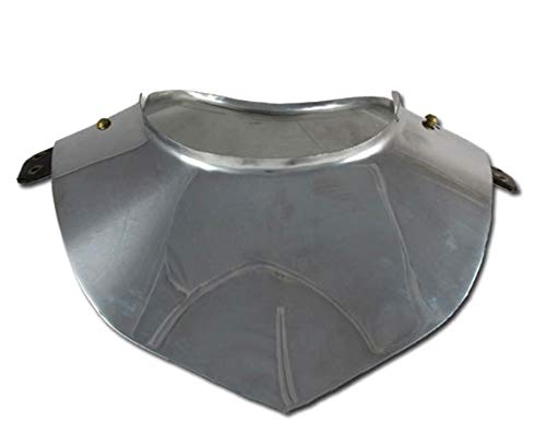 Mittelalterlicher Stil Gorget LARP Steel Neck Armor, silber, M von ANTIQUECOLLECTION