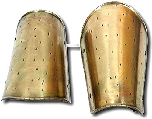 Mittelalterliches Spartaner-Armschutz-Set – Messing antik – Einheitsgröße, antik, M von ANTIQUECOLLECTION