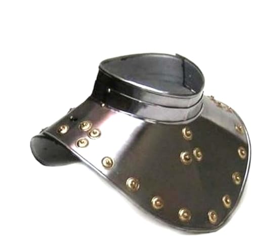 ANTIQUEMEDIEVAL Mittelalterliches Gorget-Kostüm aus Stahl, Halspanzer, tragbar von ANTIQUEMEDIEVAL