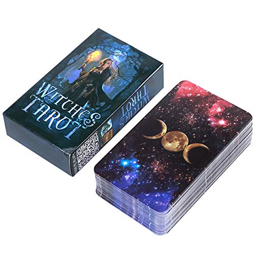 ANUFER 78St/Set Tarot-Karten Deck Tafel Zukünftiges Erzählen Divination Spiel Englische Ausgabe Hexen SN07408 von ANUFER