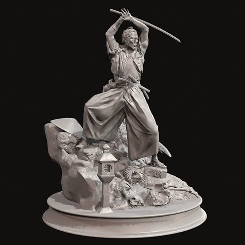 ANYCUA 1/24 Ancient Samurai Warrior Resin Soldier Model Kit Unbemalt und unmontiert Resin Model Kit //k9N3g1 von ANYCUA