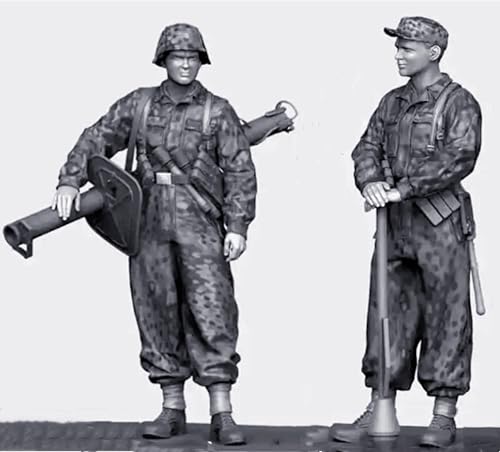 ANYCUA 1/35 WWII Soldat Resin Model Kit Unbemalt und unmontiert Soldat Resin Model Kit (2-Personen) //Y9V0h10 von ANYCUA