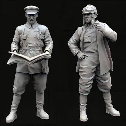 ANYCUA 1/35 WWII Soldier Resin Soldier Model Kit Unbemalt und unmontiert Resin Model Kit (2 Personen) //k8N7g9 von ANYCUA