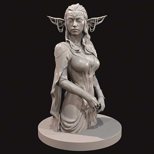 ANYCUA 80mm Ancient Elven Female Warrior Resin Bust Model Kit Unbemalt und unmontiert Soldier Resin Model Kit //Y8V4h8 von ANYCUA