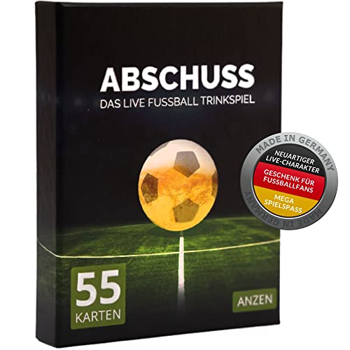 ANZEN ABSCHUSS - Das Live Fussball Trinkspiel | Kartenspiel | passend zu Bundesliga bis Kreisliga Spielen + Champions League + EM-WM im TV | Fanartikel | Geschenk für Männer | Geschenke Fußballfan von ANZEN