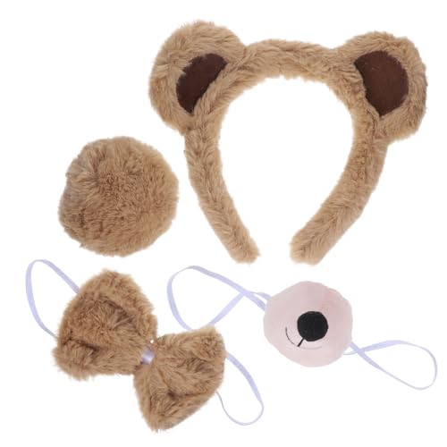 AOKWAWALIY 1 Satz Bärenohren-stirnband Cosplay Bärenohren Stirnband Cosplay-stirnband Cosplay Bärenkostüm Requisiten Für Tierkostüme Cosplay Tierohr Stirnband Bärenkostümzubehör Plüsch Khaki von AOKWAWALIY