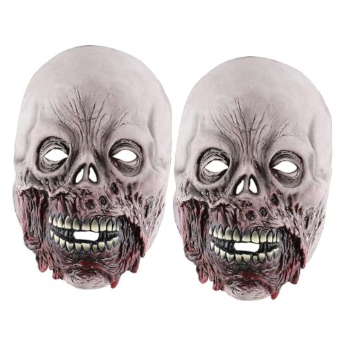 AOKWAWALIY 2st Halloween-maske Horror-gesichtsmaske Horror-zombie-maske Gruseliges Halloween Halloween-outfits Horror-maske von AOKWAWALIY