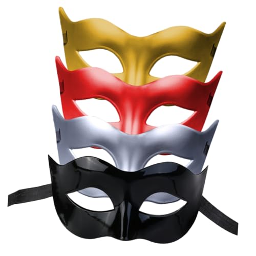 AOKWAWALIY 4 Stück Maske Halloween Cosplay Requisiten Maskerade Augenabdeckung Kunststoff von AOKWAWALIY