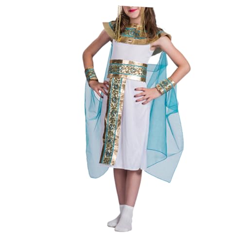 AOKWAWALIY Bühnenkostüm für Kinder Prinzessin verkleiden Ägyptisches Prinzessinnenkostüm für Mädchen Cosplay-Königin-Kleidung prinzessin kleidung Cosplay-Zubehör Kinderbedarf von AOKWAWALIY