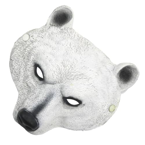 AOKWAWALIY Eisbär Halloween Bär Maske Tier Halbgesichtsmaske Arktische Tiere Cosplay Kostüm Anzieh Maskerade Maske Für Partydrama von AOKWAWALIY