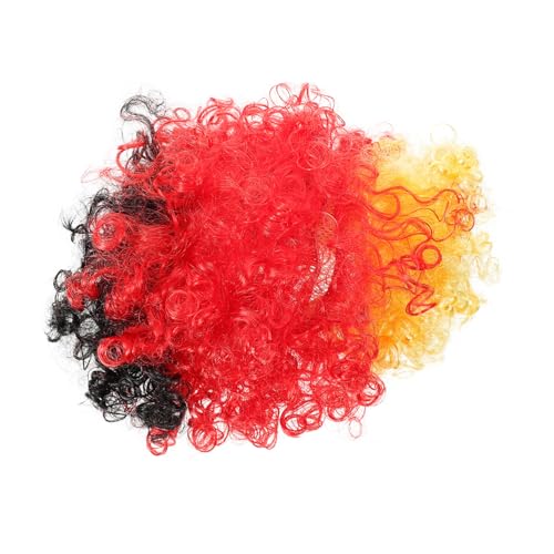 AOKWAWALIY Fan-perücke Bunte Hippie-perücke Flaggen-perücken-Fans Jubeln Zubehör Zu Disco-Sport-Party-perücke Verrückte Afro-perücke Afro Puff Perücken Bunte Haarperücke Umweltschutz Haustier von AOKWAWALIY