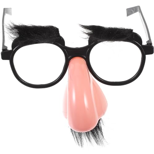 AOKWAWALIY Große Nase Lustige Brille Brille Nase Und Brille Klassische Verkleidung Mit Schnurrbart Brille Für Halloween-Kostüme Und Geburtstagsfeiern von AOKWAWALIY