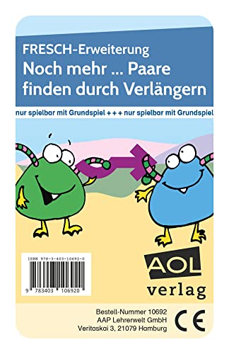 FRESCH-Erweiterung: Noch mehr.. Paare (Verlängern): Ergänzungskarten für das LRS-Lernspiel zum Festigen und Vertiefen der Strategie Verlängern (1. bis 4. Klasse) von Scolix