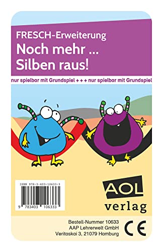 FRESCH-Erweiterung: Noch mehr... Silben Raus!: Ergänzungskarten für das LRS-Lernspiel zum FES tigen und Vertiefen der Strategie Schwingen (1. bis 4. Klasse) von Scolix