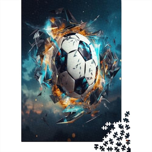 3D Fußball Puzzle 1000 Teile Puzzles Für Erwachsene Lernspiel Herausforderungsspielzeug 1000-teilige Puzzlespiel Für Erwachsene Kinder Puzzel 1000pcs (75x50cm) von AOLENFKR