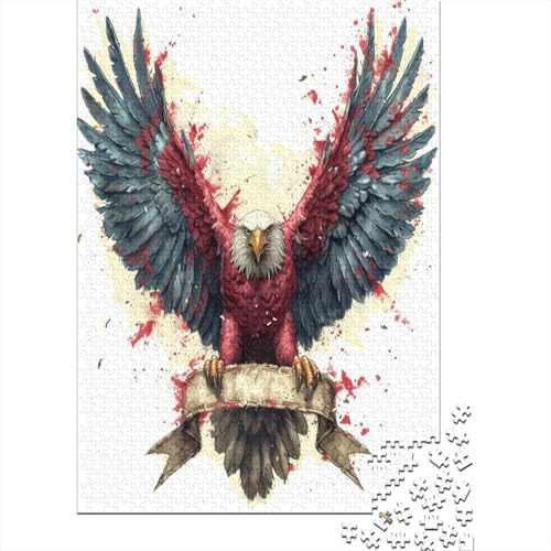 Adler Puzzle 1000 Teile,Puzzle Für Erwachsene, Impossible Puzzle, Geschicklichkeitsspiel Für Die Ganze Familie,Puzzle Legespiel- Erwachsenenpuzzle Puzzel 1000pcs (75x50cm) von AOLENFKR