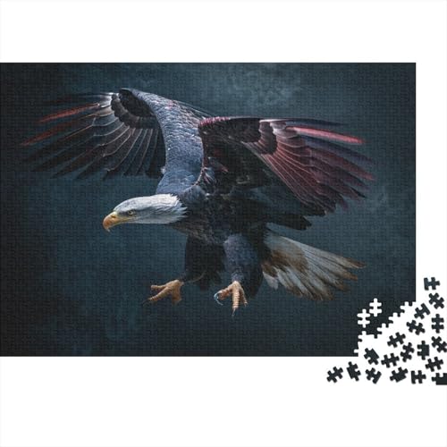 Adler Puzzle 1000 Teile,für Erwachsene, Impossible Puzzle,farbenfrohes Legespiel,Geschicklichkeitsspiel Für Die Ganze Familie,Erwachsenenpuzzle Puzzel 1000pcs (75x50cm) von AOLENFKR