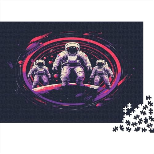 Astronaut 1000 Stück Puzzles Für Erwachsene Teenager Stress Abbauen Familien-Puzzlespiel Mit Poster in 1000-teiliges Puzzle Kinder Lernspiel Spielzeug Geschenk Puzzel 1000pcs (75x50cm) von AOLENFKR