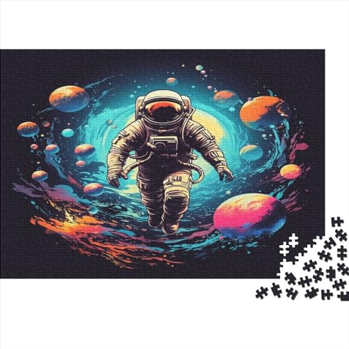 Astronaut Puzzle 1000 Teile Puzzles Für Erwachsene Lernspiel Herausforderungsspielzeug 1000-teilige Puzzlespiel Für Erwachsene Kinder Puzzel 1000pcs (75x50cm) von AOLENFKR