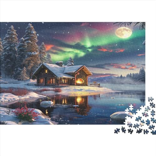 Aurora Lodge Puzzle 1000 Teile Puzzles Für Erwachsene Lernspiel Herausforderungsspielzeug 1000-teilige Puzzlespiel Für Erwachsene Kinder Puzzel 1000pcs (75x50cm) von AOLENFKR