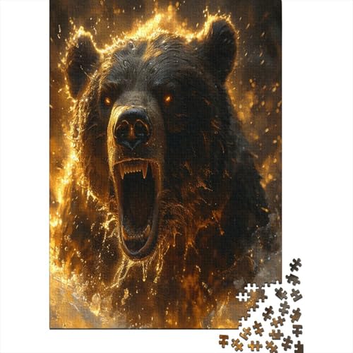 Bär 1000 Stück Puzzles Für Erwachsene Teenager Stress Abbauen Familien-Puzzlespiel 1000-teiliges Puzzle Kinder Lernspiel Spielzeug Geschenk Puzzel 1000pcs (75x50cm) von AOLENFKR