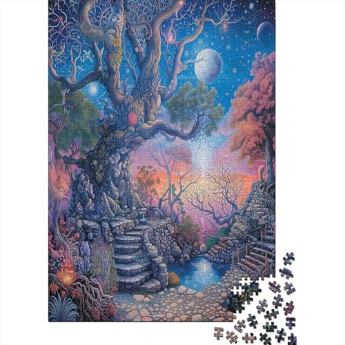 Baum des Lebens 1000 Stück Puzzles Für Erwachsene Teenager Stress Abbauen Familien-Puzzlespiel 1000-teiliges Puzzle Kinder Lernspiel Spielzeug Geschenk Puzzel 1000pcs (75x50cm) von AOLENFKR