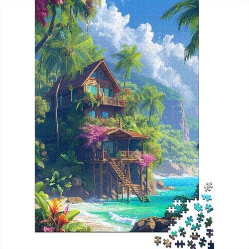 Berghütte Puzzle 1000 Teile,Puzzlespiel Für Erwachsene,Impossible Puzzle,Puzzle Geschicklichkeitsspiel Für Die Ganze Familie, Geschenke Für Männer/Frauen Erwachsenen Puzzel 1000pcs (75x50cm) von AOLENFKR