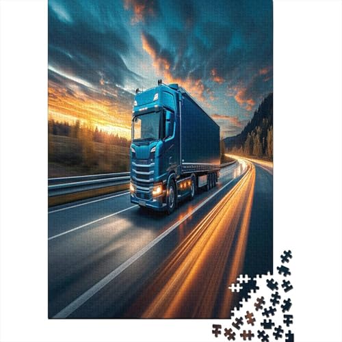 Big Truck 1000 Teile, Impossible Puzzle,Geschicklichkeitsspiel Für Die Ganze Familie, Erwachsenenpuzzle Ab 14 Jahren Puzzel 1000pcs (75x50cm) von AOLENFKR