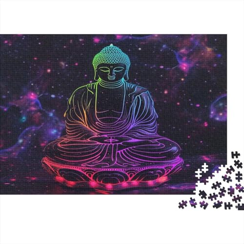 Buddha Statue Puzzle 1000 Teile Puzzles Für Erwachsene Lernspiel Herausforderungsspielzeug 1000-teilige Puzzlespiel Für Erwachsene Kinder Puzzel 1000pcs (75x50cm) von AOLENFKR