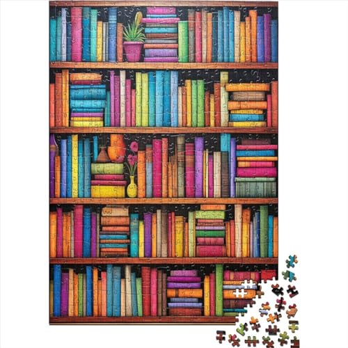 Bücherregal Puzzle 1000 Teile Erwachsener Kniffel Spaß Für Die Ganze Familie - Abwechslungsreiche 1000 Puzzleteilige Motive Puzzle Erwachsene, Puzzel 1000pcs (75x50cm) von AOLENFKR