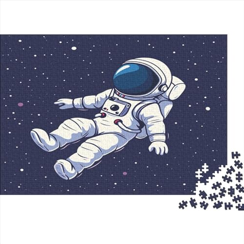 Cartoon Astronaut Puzzle 1000 Teile,für Erwachsene, Impossible Puzzle,farbenfrohes Legespiel,Geschicklichkeitsspiel Für Die Ganze Familie,Erwachsenenpuzzle Puzzel 1000pcs (75x50cm) von AOLENFKR