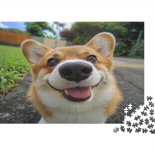 Corgi 1000 Stück Puzzles Für Erwachsene Teenager Stress Abbauen Familien-Puzzlespiel 1000-teiliges Puzzle Kinder Lernspiel Spielzeug Geschenk Puzzel 1000pcs (75x50cm) von AOLENFKR