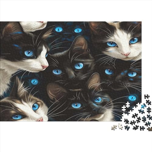 Cute Blue Eyed Kat 1000 Stück Puzzle Für Erwachsene 1000 Stück Puzzle Für Erwachsene-Crazy Süßigkeiten-1000 Stück Puzzle Große Puzzles Kinder Lernspiel Spielzeug Geschenk Puzzel 1000p von AOLENFKR