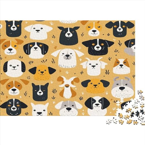 Cute Hunds Puzzle 1000 Teile Puzzle Für Erwachsene Und Kinder Ab 14 Jahren Puzzel 1000pcs (75x50cm) von AOLENFKR