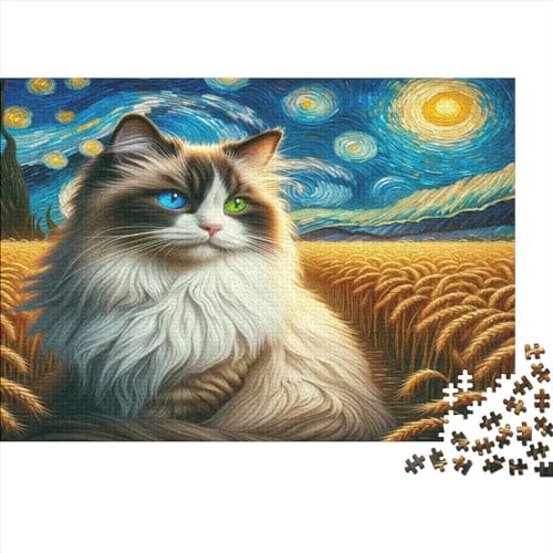 Cute Kat Puzzle 1000 Teile,Puzzle Für Erwachsene, Impossible Puzzle, GesKükenlichkeitsspiel Für Die Ganze Familie,Puzzle Farbenfrohes,Puzzle-Geschenk,RaumdekoRatteion Puzzel 1000pcs (75x50cm) von AOLENFKR