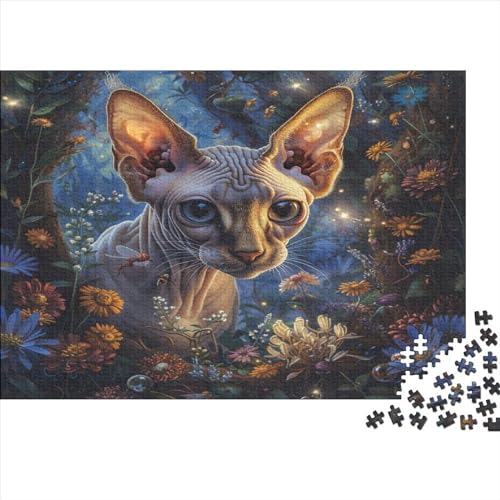 Cute Kat Puzzle 1000 Teile Erwachsener Kniffel Spaß Für Die Ganze Familie - Abwechslungsreiche 1000 Puzzleteilige Motive Puzzlespiel Erwachsene, Puzzel 1000pcs (75x50cm) von AOLENFKR