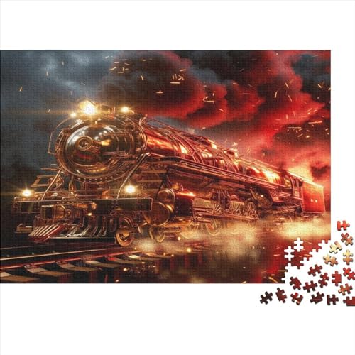 Dampfzug Puzzle 1000 Teile Erwachsener Kniffel Spaß Für Die Ganze Familie - Abwechslungsreiche 1000 Puzzleteilige Motive Puzzle Erwachsene, Puzzel 1000pcs (75x50cm) von AOLENFKR