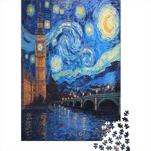 Der Big Ben in London Puzzlespiel 1000 Teile Erwachsene -Puzzle 1000 Stück Spiel Puzzles Für Erwachsene Kinder Puzzle Erwachsenen Puzzlespiel Puzzel 1000pcs (75x50cm) von AOLENFKR