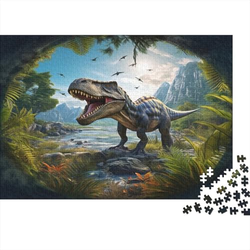 Dinosaurier 1000 Stück Puzzles Für Erwachsene Teenager Stress Abbauen Familien-Puzzlespiel 1000-teiliges Puzzle Kinder Lernspiel Spielzeug Geschenk Puzzel 1000pcs (75x50cm) von AOLENFKR