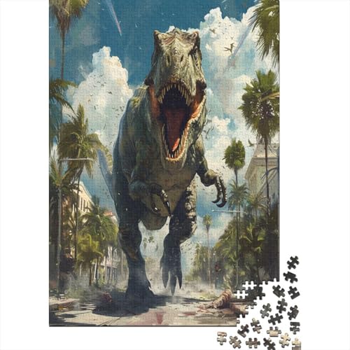 Dinosaurier 1000 Stück Puzzles Für Erwachsene Teenager Stress Abbauen Familien-Puzzlespiel Mit Poster in 1000-teiliges Puzzle Kinder Lernspiel Spielzeug Geschenk Puzzel 1000pcs (75x50cm) von AOLENFKR