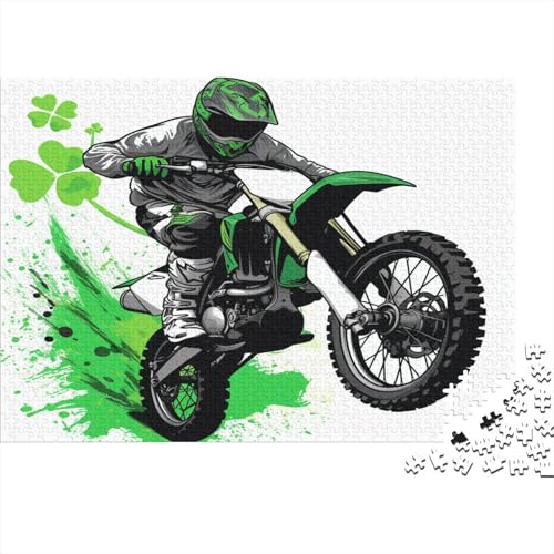 Dirt Bike Puzzlespiel 1000 Teile Puzzle Für Erwachsene Und Kinder Ab 14 Jahren, Puzzle Erwachsenen Puzzlespi Puzzel 1000pcs (75x50cm) von AOLENFKR