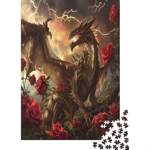 Drache Puzzle 1000 Teile,Puzzle Für Erwachsene, Impossible Puzzle, Geschicklichkeitsspiel Für Die Ganze Familie,Puzzle Legespiel- Erwachsenenpuzzle Puzzel 1000pcs (75x50cm) von AOLENFKR