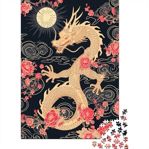 Drache Puzzle 1000 Teile,für Erwachsene, Impossible Puzzle,farbenfrohes Legespiel,GesKükenlichkeitsspiel Für Die Ganze Familie,Erwachsenenpuzzle Puzzel 1000pcs (75x50cm) von AOLENFKR