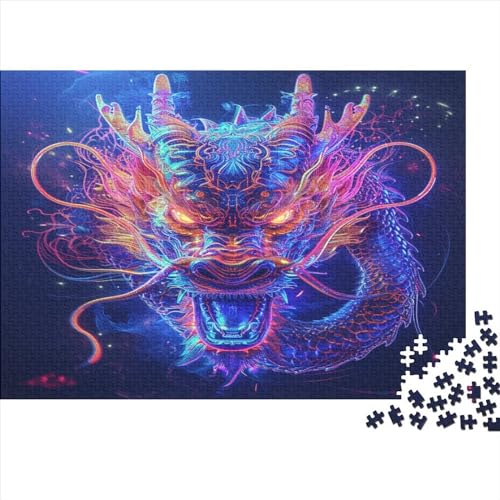 Drache Puzzle 1000 Teile Erwachsene, Puzzlespiel Jigsaw Puzzles Erwachsenen Puzzlespiel Puzzel 1000pcs (75x50cm) von AOLENFKR