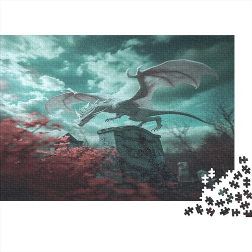 Drache Puzzle 1000 Teile Erwachsener Kniffel Spaß Für Die Ganze Familie - Abwechslungsreiche 1000 Puzzleteilige Motive Puzzle Erwachsene, Puzzel 1000pcs (75x50cm) von AOLENFKR