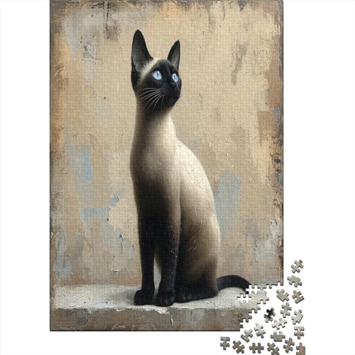 Egyptian Kat Puzzle 1000 Teile, Erwachsene, Klassische Puzzle, Impossible Puzzle,Geschicklichkeitsspiel Für Die Ganze Familie Erwachsenenpuzzle Ab 14 Jahren Puzzel 1000pcs (75x50cm) von AOLENFKR