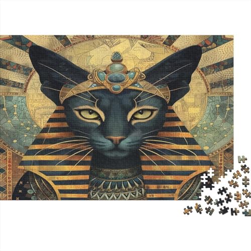 Egyptian Kat Puzzle 1000 Teile Erwachsener Kniffel Spaß Für Die Ganze Familie - Abwechslungsreiche 1000 Puzzleteilige Motive Puzzle Erwachsene, Puzzel 1000pcs (75x50cm) von AOLENFKR