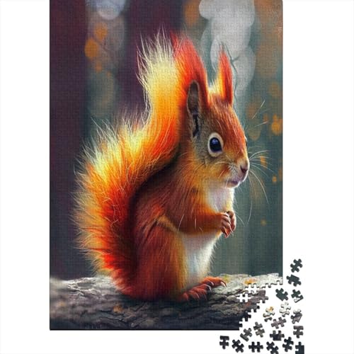 Eichhörnchen 1000 Teile, Impossible Puzzle,Geschicklichkeitsspiel Für Die Ganze Familie, Erwachsenenpuzzle Ab 14 Jahren Puzzel 1000pcs (75x50cm) von AOLENFKR