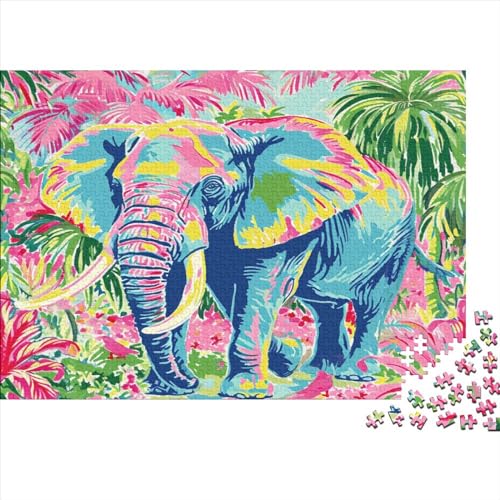 Elefant 1000 Stück Puzzle Für Erwachsene 1000 Stück Puzzle Für Erwachsene-Crazy Süßigkeiten-1000 Stück Puzzle Große Puzzles Kinder Lernspiel Spielzeug Geschenk Puzzel 1000pcs (75x50c von AOLENFKR