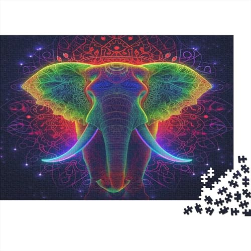 Elefant Puzzlespiel 1000 Teile Jigsaw Puzzle 1000 Puzzle FüR Erwachsene Kinder Senioren Erwachsenen Puzzlespiel Puzzel 1000pcs (75x50cm) von AOLENFKR